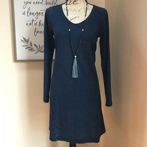 J. Jill  Pure Jill Indigo Knit Seamed Dress XS